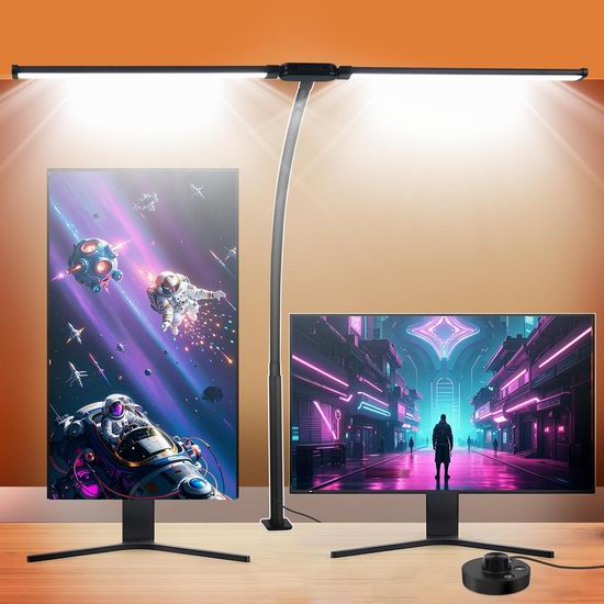 历史新低！Aurazen 24W 50模式 双头超亮LED护眼台灯5.5折 38.49加元包邮！