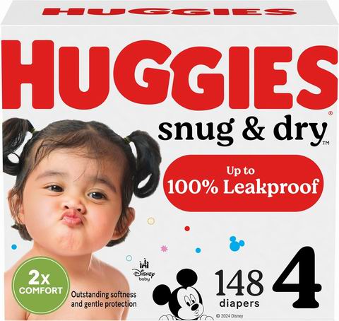  Huggies Snug & Dry   一次性婴儿纸尿裤1-6码（200-188片） 27.98加元（原价 34.97加元）！会员专享