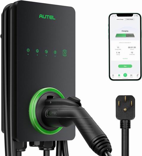  史低价！Autel Home 40Amp 240V 智能电动汽车充电器/充电站 535加元（原价 635加元）！2色可选