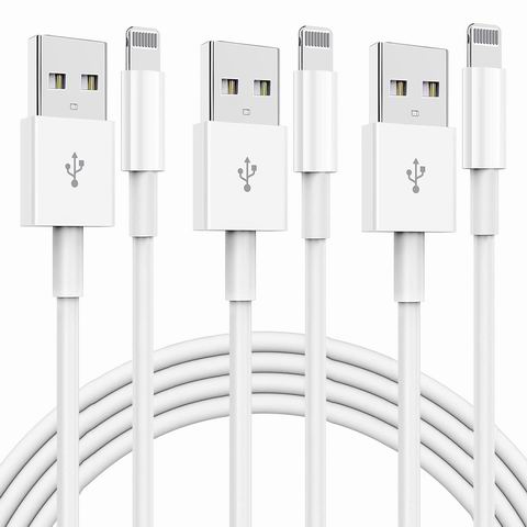  Naoeleii iPhone 6/6/10 英尺 数据线3件装 11.98加元（原价 14.98加元）
