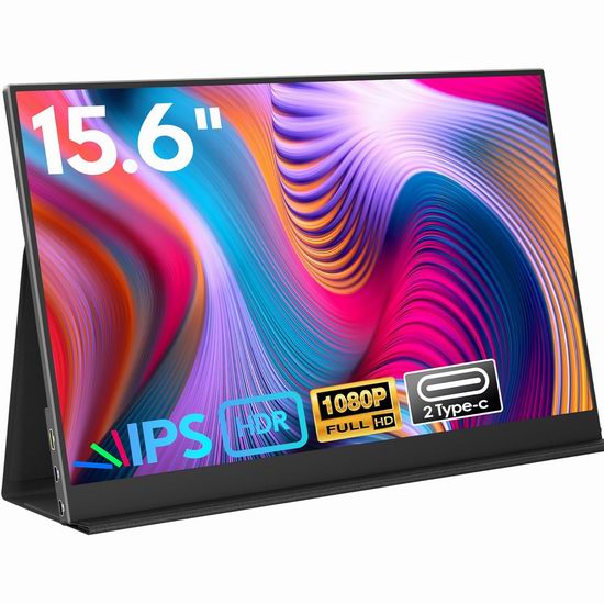  历史新低！ZSCMALLS 15.6英寸 1080P 便携式显示器/手机扩展屏幕6.7折 93.48加元包邮！