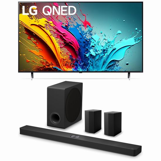  历史新低！LG 65英寸 QNED85 量子点 NanoCell 4K智能电视 + LG S90TR 7.1.3声道电视音响套装5折 1599.99加元包邮！