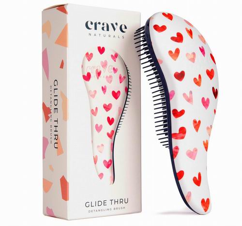  Crave Naturals 爱心印花 顺发梳 9.99加元（原价 24.99加元）