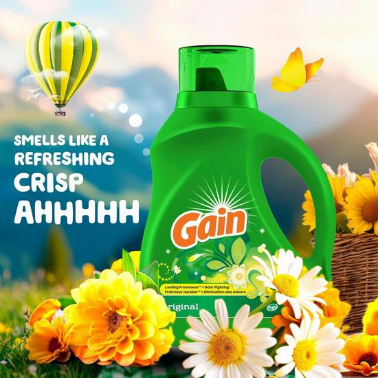 历史最低价!Gain Aroma Boost 洗衣液(32缸,1.36升)4.7折 3.8加元!