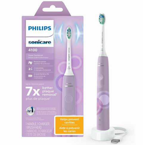Philips Sonicare 4100 系列 声波震动牙刷 54.95加元(原价 84.99加元)!多色可选