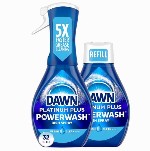  Dawn Platinum 强力洗洁精喷雾+补充装 （共32液量盎司）9.49加元（原价 12.49加元）