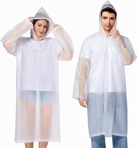  Newbyinn 男女均可 带帽EVA雨衣 2件装  18.99加元！2色可选