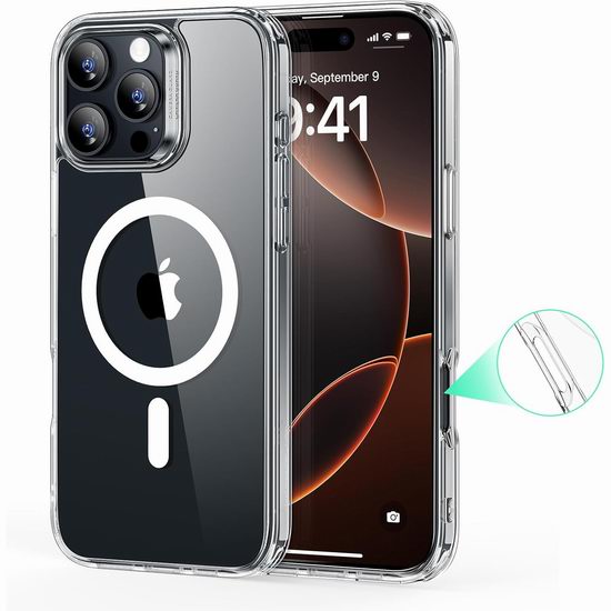  历史新低！ESR 军用级防护 iPhone 16系列透明手机壳6折 10.19加元！
