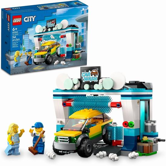  LEGO 乐高 60362 城市组 洗车场（243pcs）7折 27.95加元！