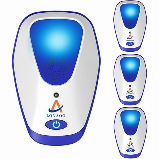  历史新低！LONAOO 超声波电子驱鼠驱虫器4件套5折 17.99加元包邮！单件仅4.5加元！