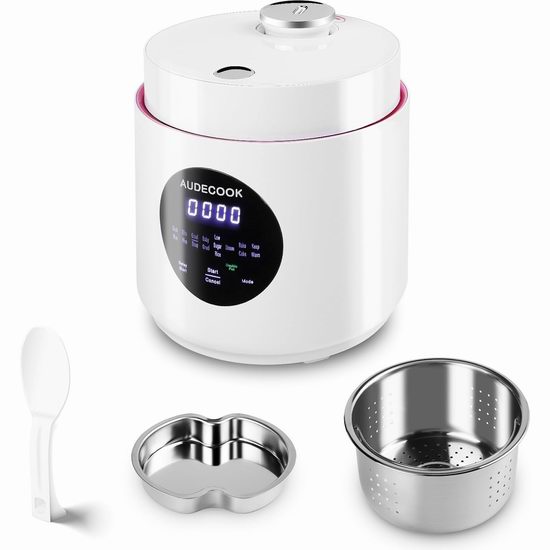  历史新低！Audecook 1.5升 3杯量 健康低糖电饭煲6折 77.99加元包邮！
