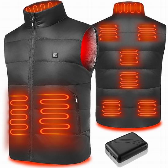  历史新低！Baowenqier 90%羽绒 10000mAh 男式电热保暖背心5折 54.99加元包邮！