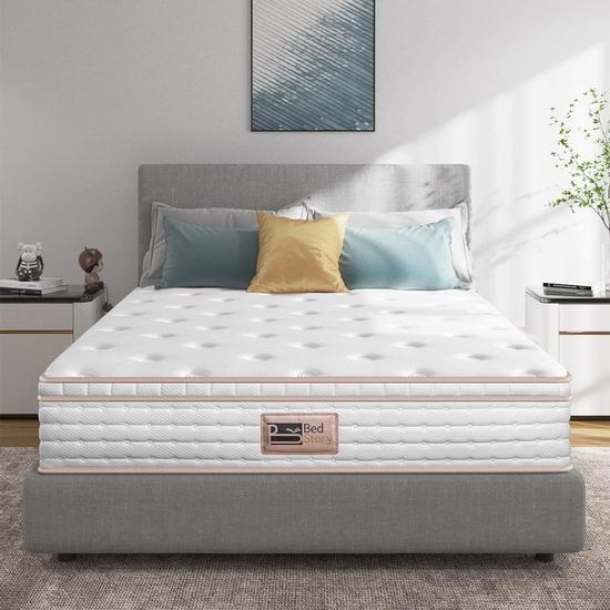  历史新低！BedStory 8英寸 中等硬度 袋装弹簧+记忆海绵 Queen床垫7.1折 249.99加元包邮！