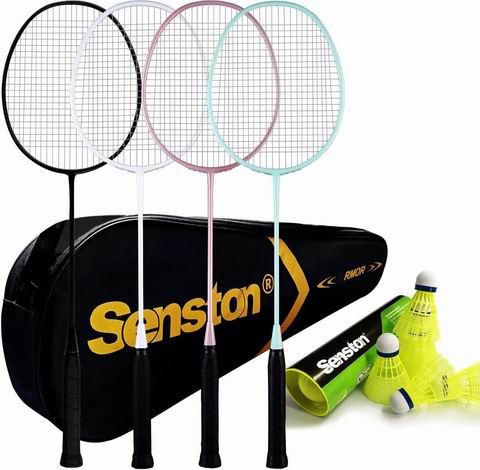  史低价！Senston 羽毛球拍 4件+ 4个尼龙羽毛球+羽毛球袋  71.99加元（原价 106加元）