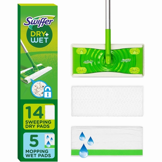  Swiffer 干湿两用 拖把套装7.9折 18.95加元（原价 23.99加元）