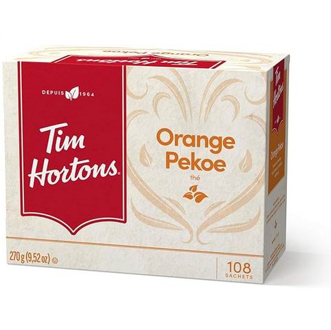  Tim Hortons 经典橙白毫茶108包 8.99加元