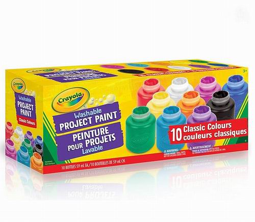  Crayola 可水洗颜料罐 10×59毫升 5.66加元（原价 9.99加元）