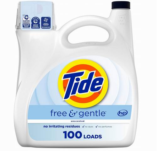 Tide 汰渍 Free & Gentle 强效低过敏洗衣液（100缸）18.07加元（原价 24.99加元 ）
