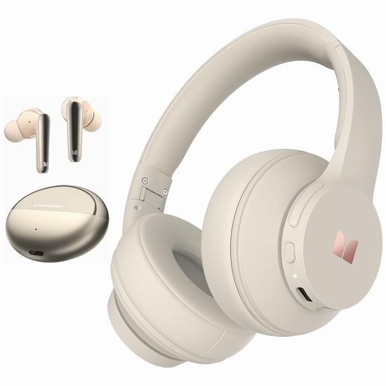  Bug白菜价！Monster 魔声 Mission 100 蓝牙5.4 头戴式耳机3.1折 49.99加元包邮！送价值139.99加元真无线耳机！