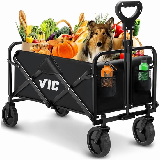  历史新低！VIC 400磅 重型可折叠四轮拖车6.6折 62.81加元包邮！