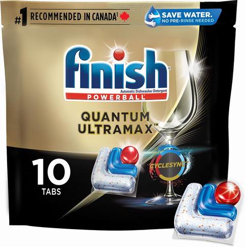  Finish 亮碟 洗碗机洗涤块10粒 5.98加元（原价 9.76加元）