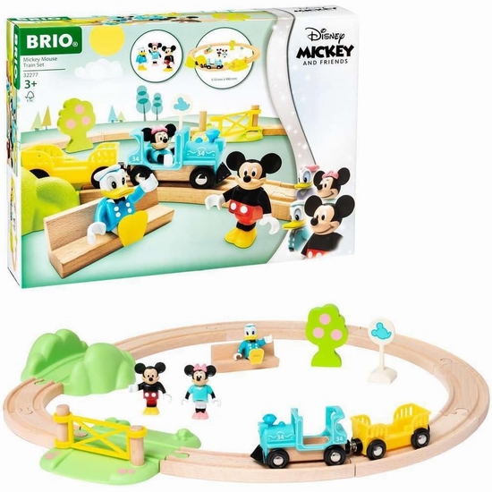  历史新低！瑞典皇室玩具 BRIO 32277 米老鼠火车轨道套装6折 59.97加元包邮！