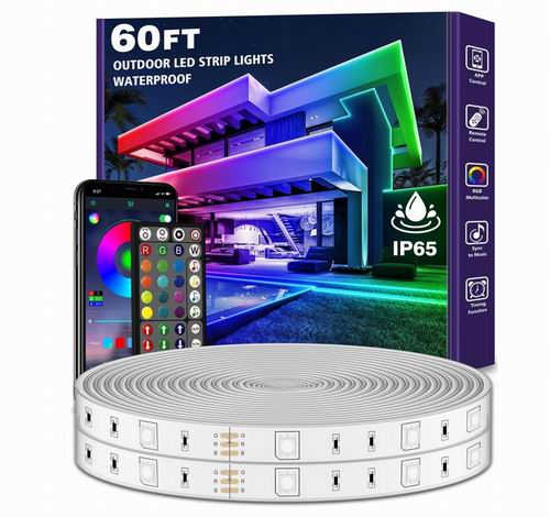  史低价！AILBTON 户外防水 LED灯带  带App遥控器 音乐同步 36.47加元限量特卖（原价 59.99加元）
