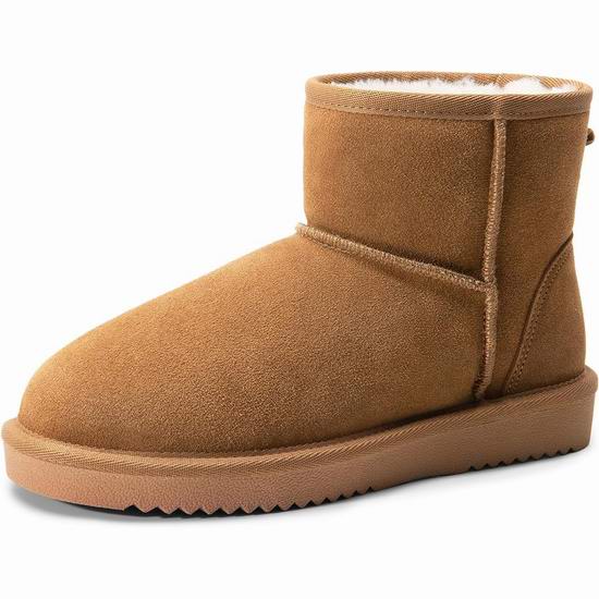  历史新低！UGG平替！DREAM PAIRS 女式真皮雪地靴6.5折 54.11加元包邮！6色可选！