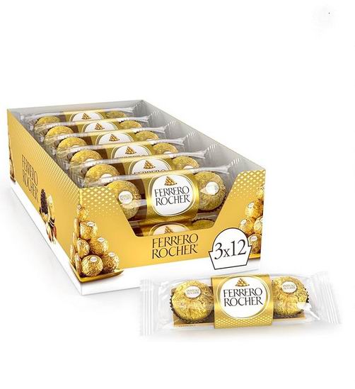  Ferrero Rocher 费列罗 钻石礼盒装巧克力 3 ×12粒 18.1加元（原价 27.48加元）
