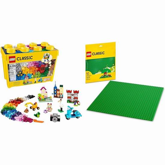  历史新低！LEGO 乐高 10698 大型创意积木盒（790pcs）+绿色底板套装5.9折 49.83加元包邮！