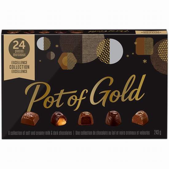  POT OF GOLD Excellence Collection 什锦巧克力（24粒）4.4折 6.98加元！