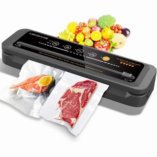  历史新低！MegaWise 90kpa 干湿两用 真空食物保鲜机6折 35.99加元包邮！