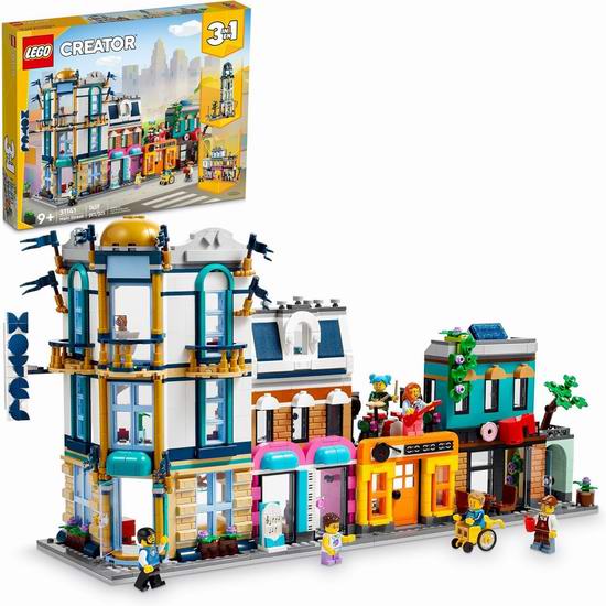  历史新低！LEGO 乐高 31141 创意百变3合1 城镇大街（1459pcs）5折 89.97加元包邮！