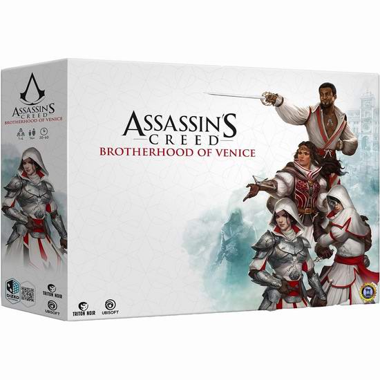  白菜价！历史新低！《Assassin's Creed 刺客信条：威尼斯兄弟会》 棋盘桌游2.7折 33.75加元！