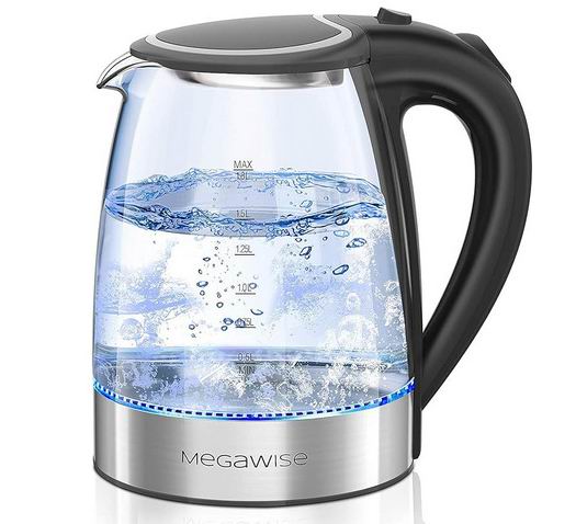  MegaWise 1.8升硼硅酸盐玻璃电水壶 带LED灯  37.99加元（原价 43.99加元）