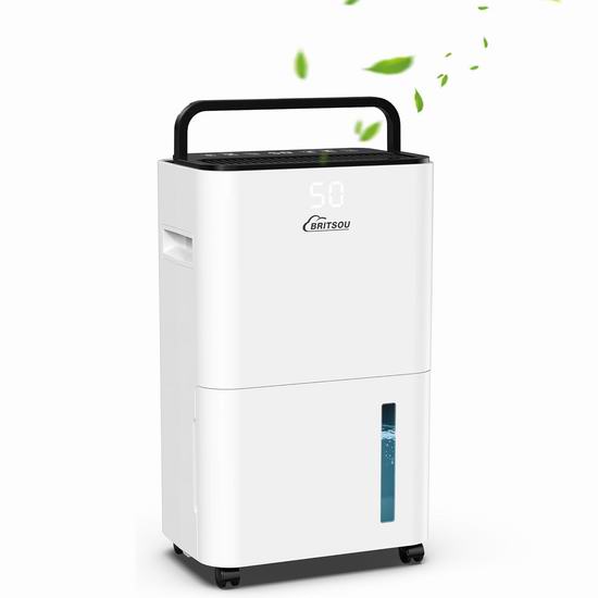  历史新低！Britsou 34品脱家用静音除湿机7.1折 169.99加元包邮！覆盖面积2500呎！