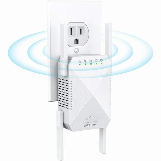  历史新低！Edtiske 1200Mbps 双频WiFi信号增强器4折 39.99加元包邮！