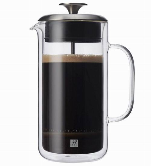  ZWILLING Sorrento Plus 硼硅酸盐玻璃双层法压壶750毫升 69.99加元（原价 94.99加元）