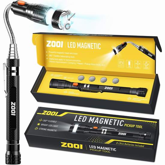  历史新低！ZOOI 伸缩磁性拾取工具5折 13.99加元！