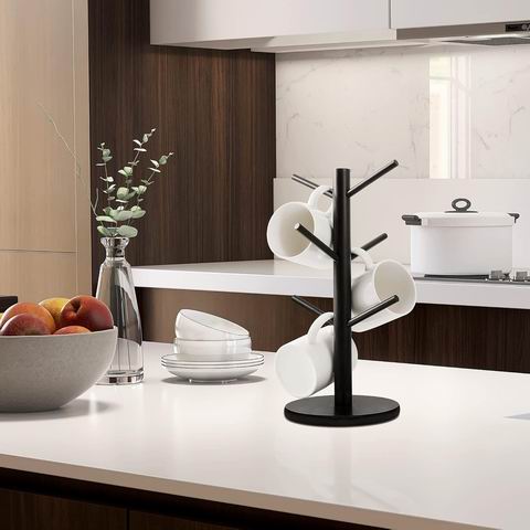  黑五价！MyLifeUNIT  木制咖啡杯 /马克杯架 带6个挂钩 22.94加元（原价 26.99加元）！3色可选
