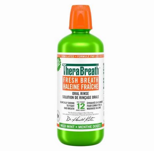  黑五价！TheraBreath 薄荷味 除口臭漱口水1升 17.46加元（原价 22.97加元）