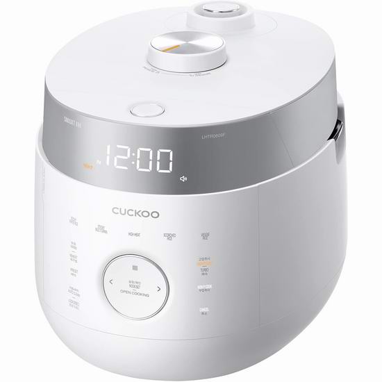  韩剧同款 CUCKOO 韩国福库 CRP-LHTR1009F 10杯量 双压模式 中英语音 IH电磁加热 智能电饭煲6.5折 559.99加元包邮！