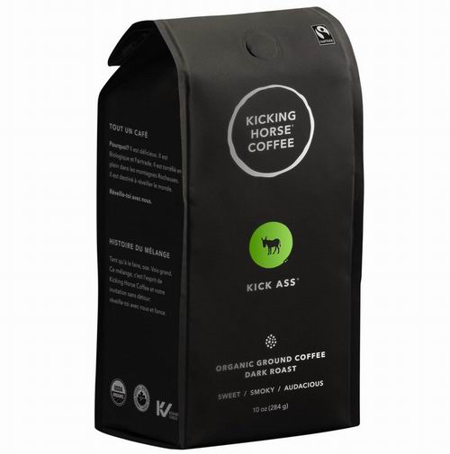  黑五价！Kicking Horse 踢马 深度烘焙 有机混合咖啡284克 7.12加元（原价 12.99加元）