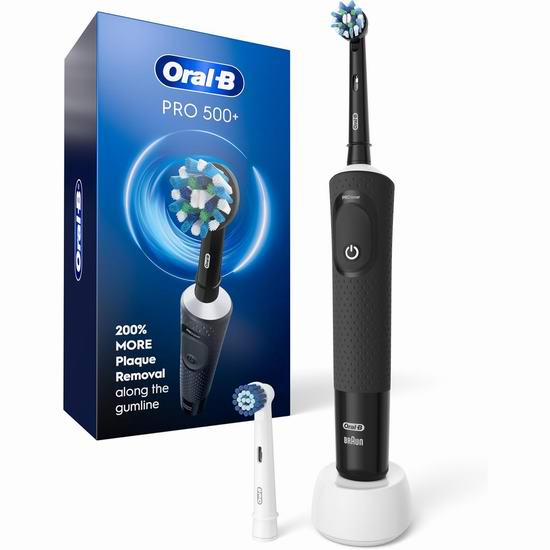  历史最低价！Oral-B Pro 500 + 电动牙刷6折 29.97加元！2色可选！