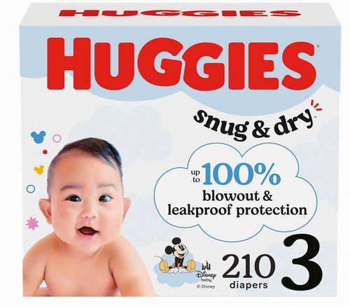  Huggies Snug & Dry Size 1-6 好奇婴幼儿纸尿裤 35.35加元（原价 51.99加元）！会员专享