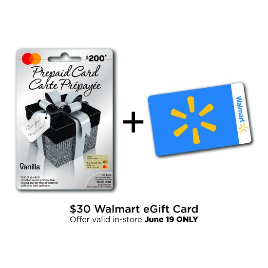 薅羊毛！购Vanilla预付卡，送价值30加元Walmart礼品卡！仅限本周四！