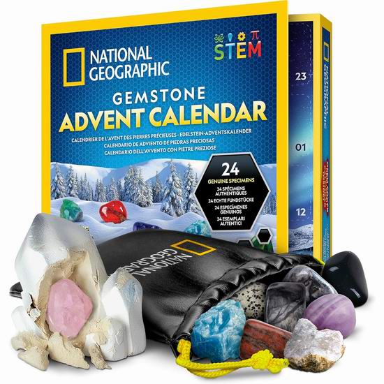  历史新低！NATIONAL GEOGRAPHIC 国家地理 圣诞倒数日历24粒宝石套装5折 19.99加元！
