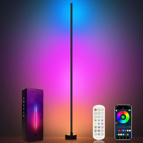  营造完美氛围！Miortior 智能 RGB LED 角落落地灯 带应用程序+遥控器 53.99加元