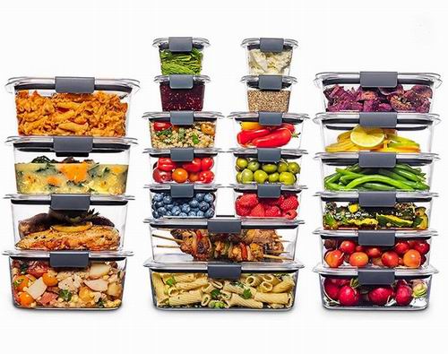  史低价！Rubbermaid Brilliance 防漏食品储存容器 带盖 44件套  113.98加元（原价 169.99加元）