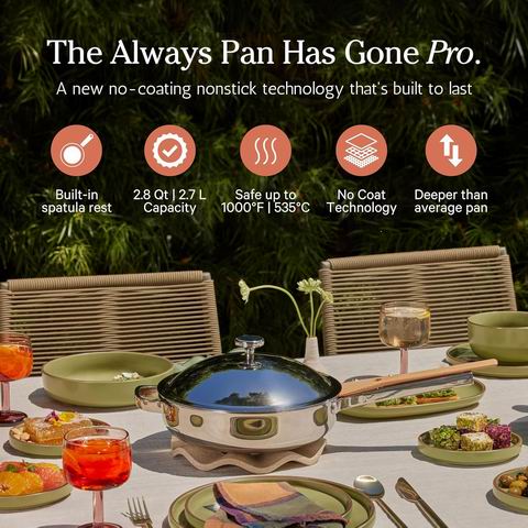  黑五史低价：Our Place Always Pan Pro  27厘米 三层 钛合金 10合1多功能煎锅 175加元（原价 250加元）